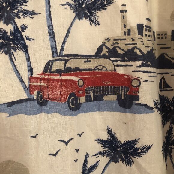 ST JOHNS BAY Tropical Hawaiian Button Down Shirt XXL White Retro Vacation 70’s - Picture 8 of 9